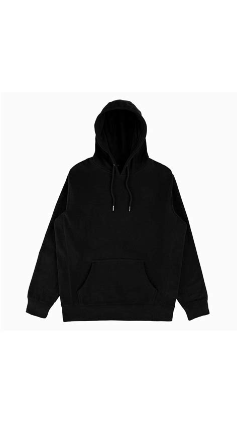 Sudadera con capucha de punto de algodón en negro .